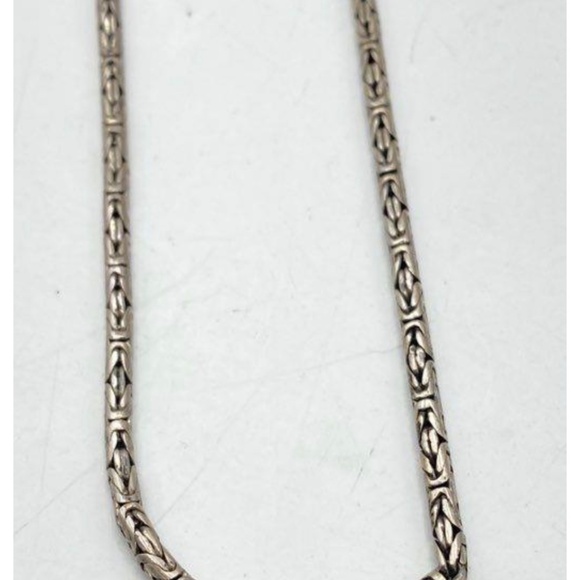925 Sterling Silver Vintage Chain Balinese Style Byzantine - Picture 6 of 6